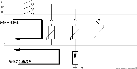 防雷器保護(hù)原理圖